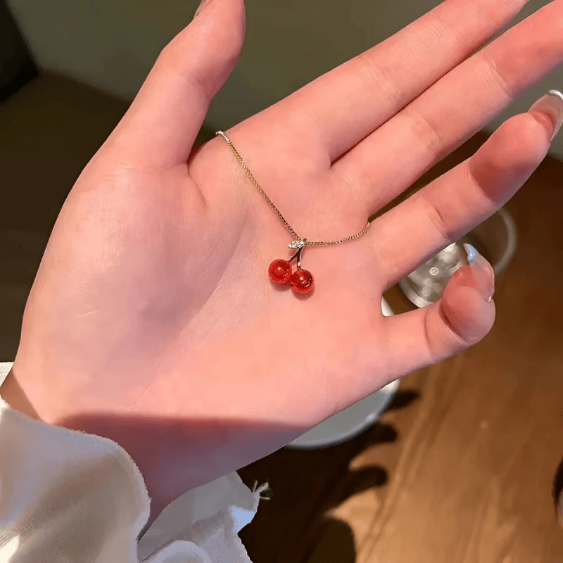 CHERRY Halsband med Körsbärshänge