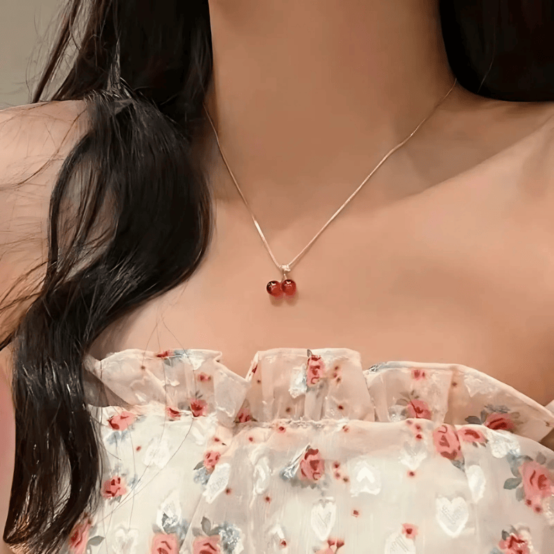 CHERRY Halsband med Körsbärshänge