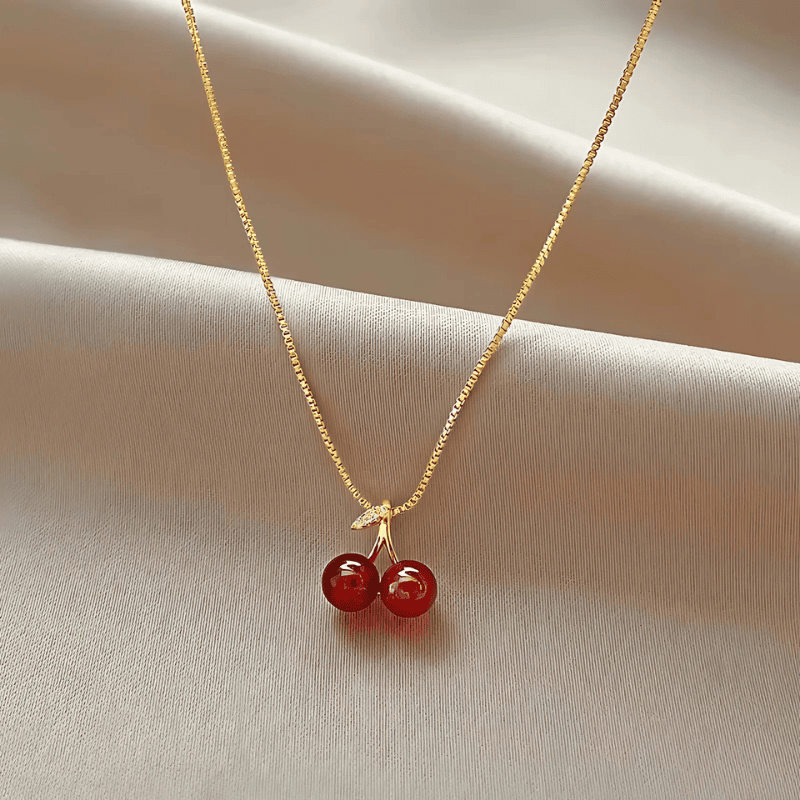 CHERRY Halsband med Körsbärshänge