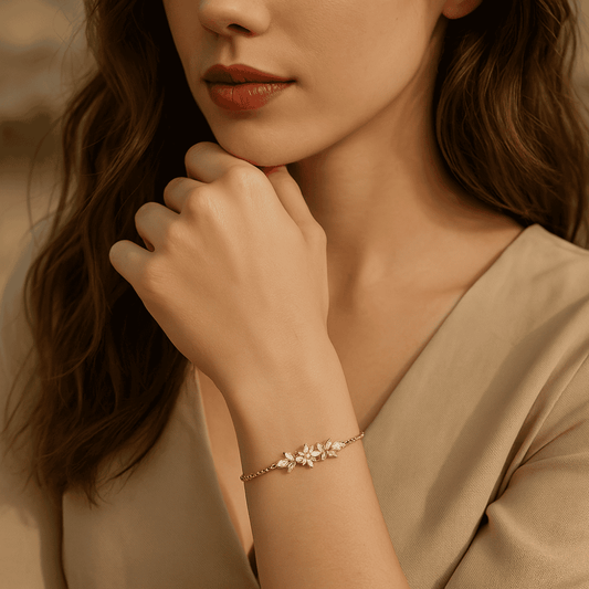 BLOOM Armband med Zirconblommor