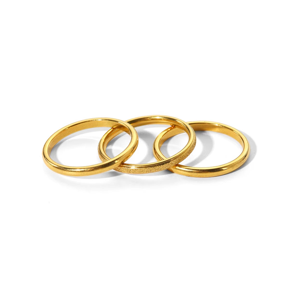 TINY 3-Pack Guldpläterade Ringar