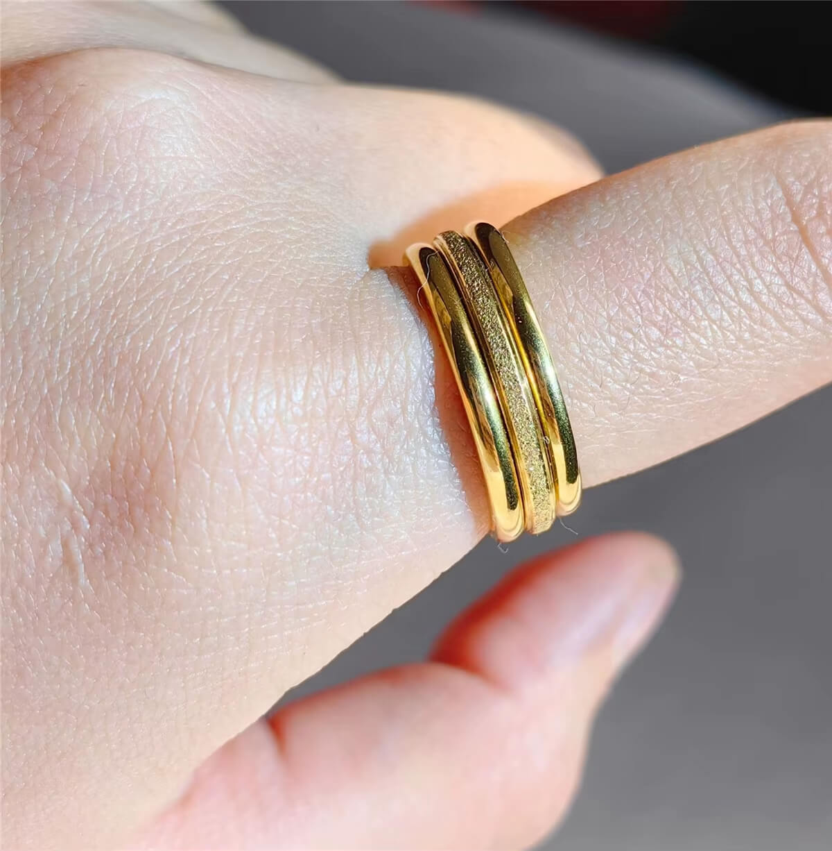 TINY 3-Pack Guldpläterade Ringar
